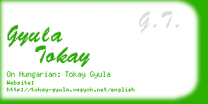 gyula tokay business card